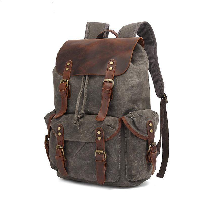 Waxed Canvas Field Ruck Backpack