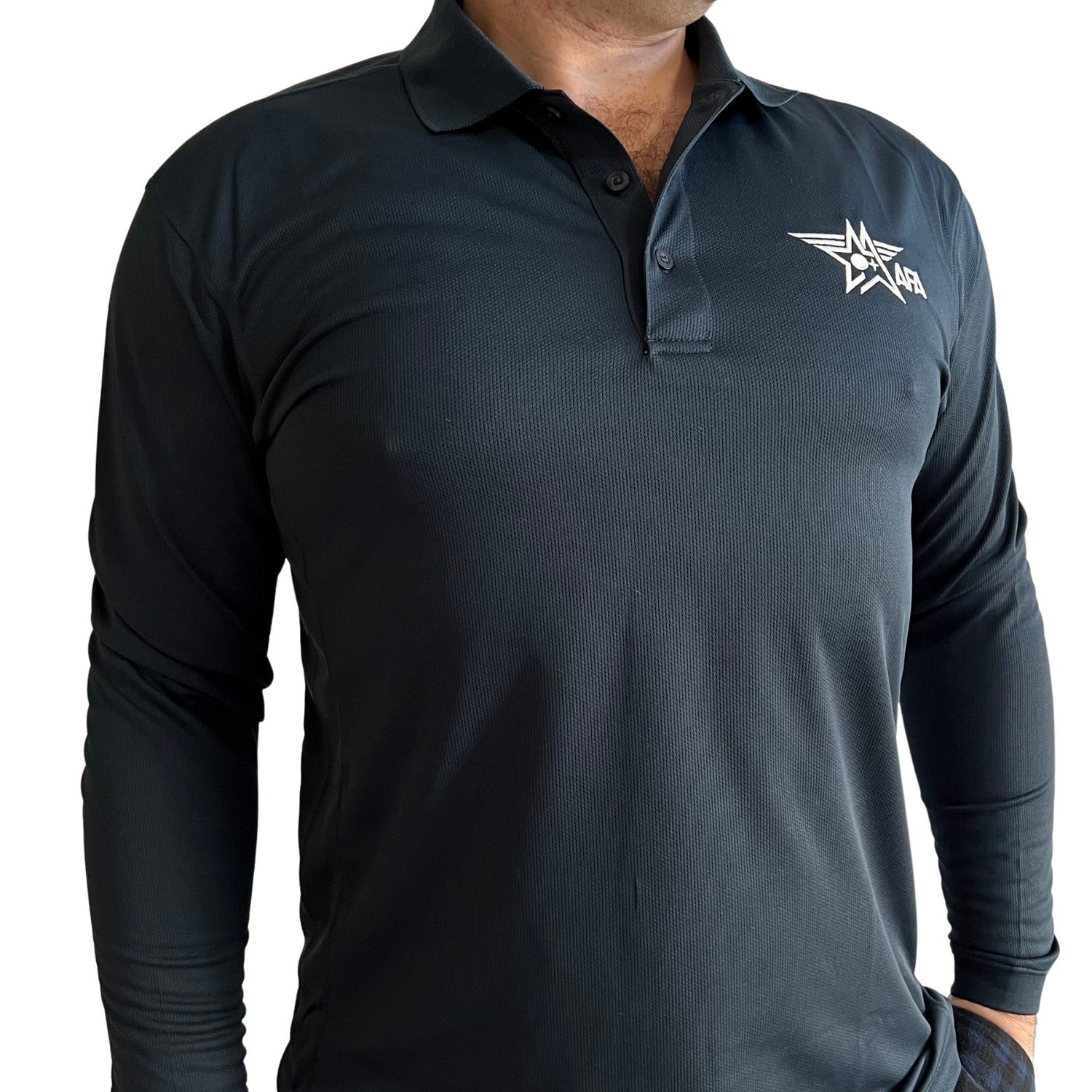 AFA Long Sleeve Polo front