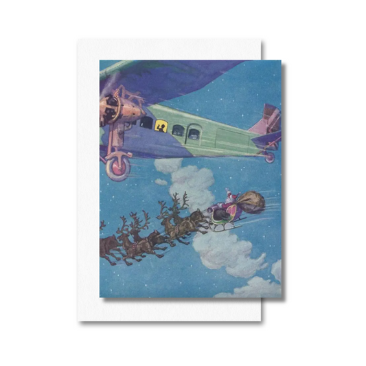 Flying with Santa's Sleigh Holiday Cards, Set of 8