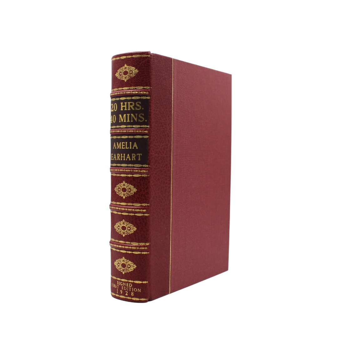 20 hrs. 40 mins. Our Flight in the Friendship, Signed by Amelia Earhart, First Trade Edition, 1928