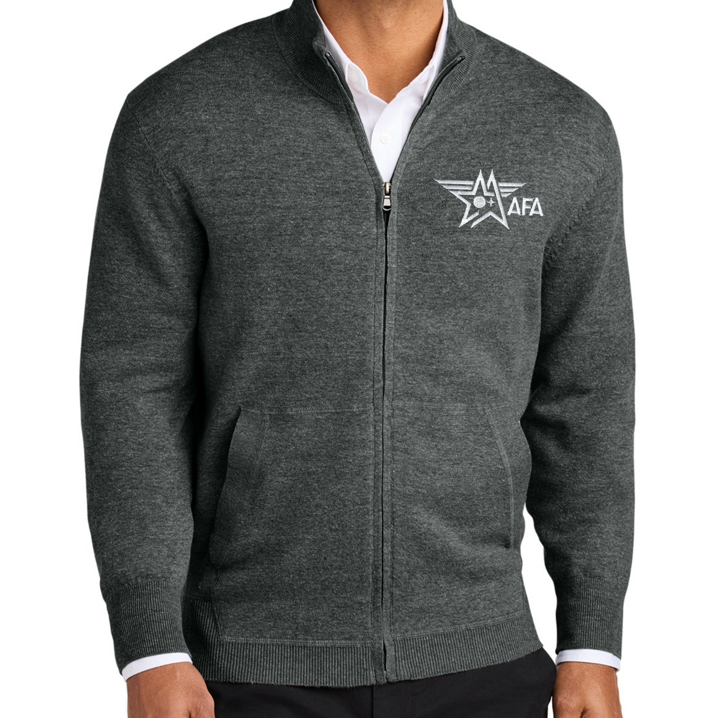 Men's Zip-up Cardigan Sweater