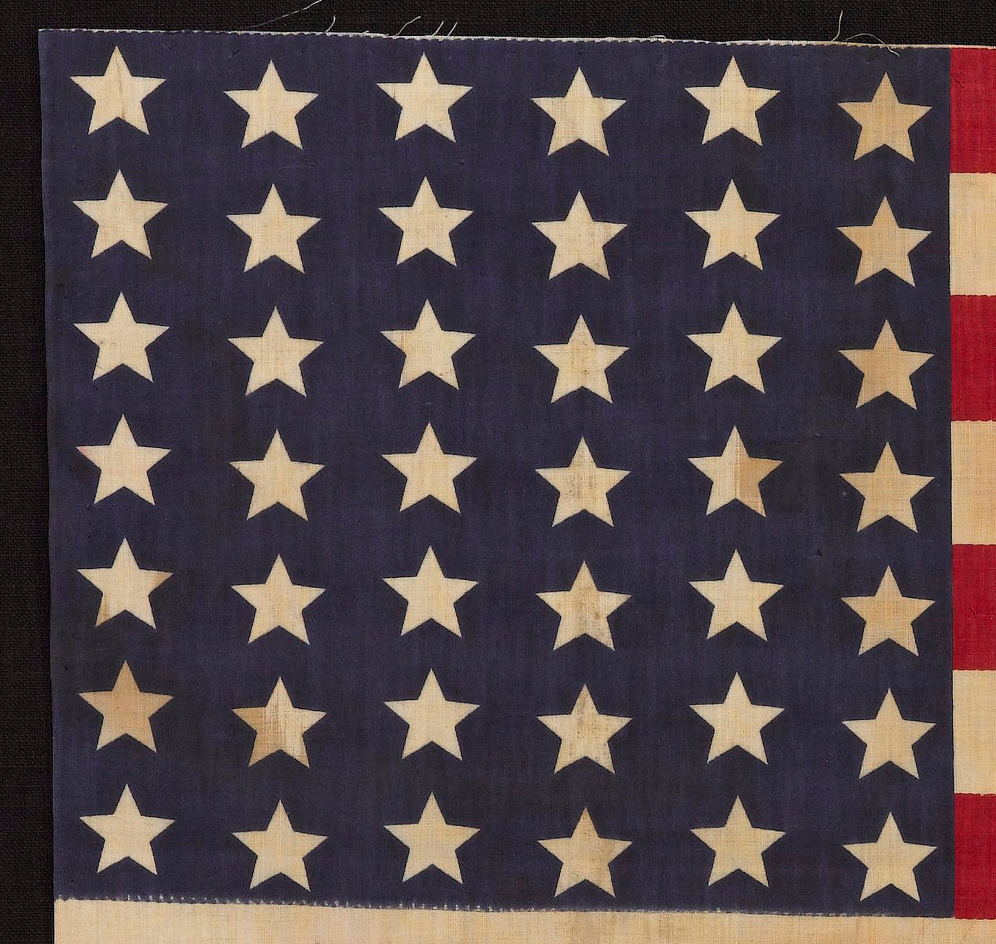 42-Star 7th Cavalry Regiment Parade Guidon, Printed "7A", Circa 1889-1890