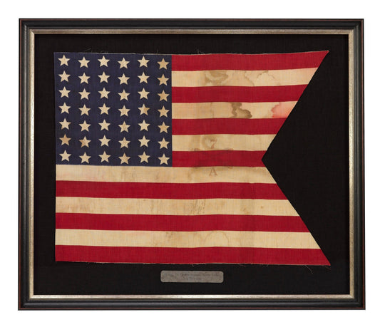 42-Star 7th Cavalry Regiment Parade Guidon, Printed "7A", Circa 1889-1890