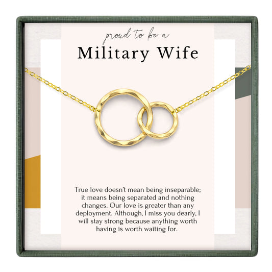 Military Wife- Deployment Gift Gold Necklace