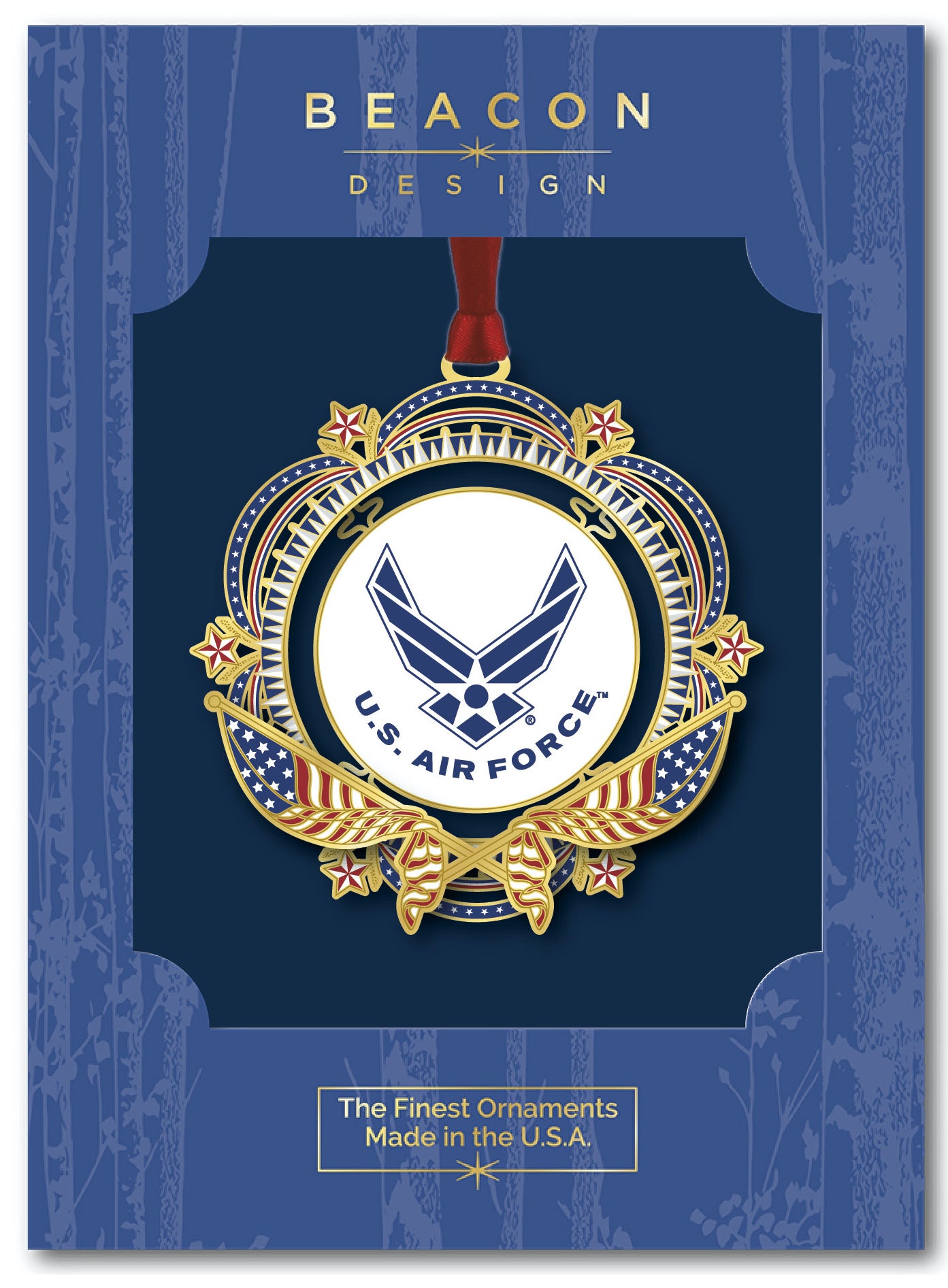 Patriotic U.S. Air Force Holiday Ornament