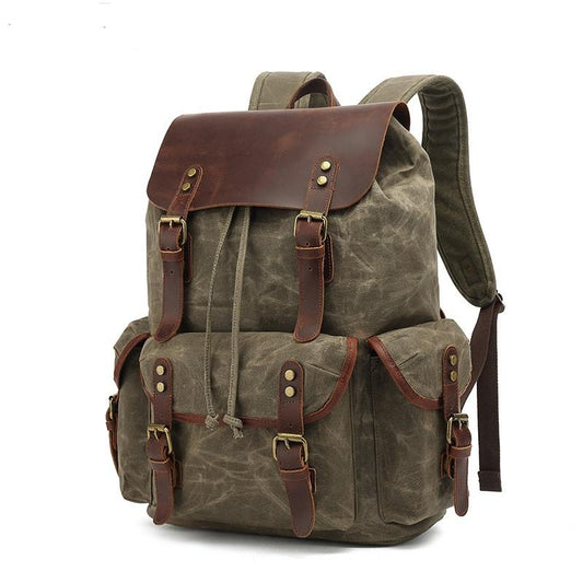 Waxed Canvas Field Ruck Backpack