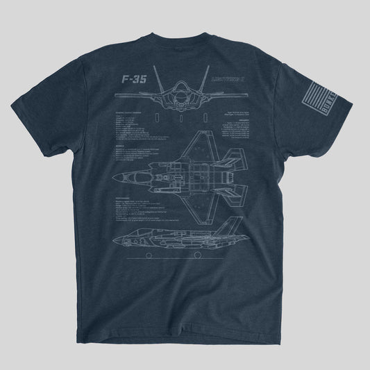 F-35A Blueprint T-Shirt