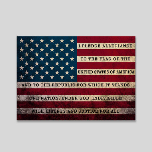 Pledge Allegiance - Metal Sign