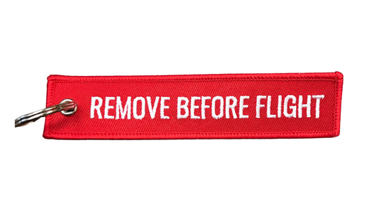 Remove Before Flight Keychain