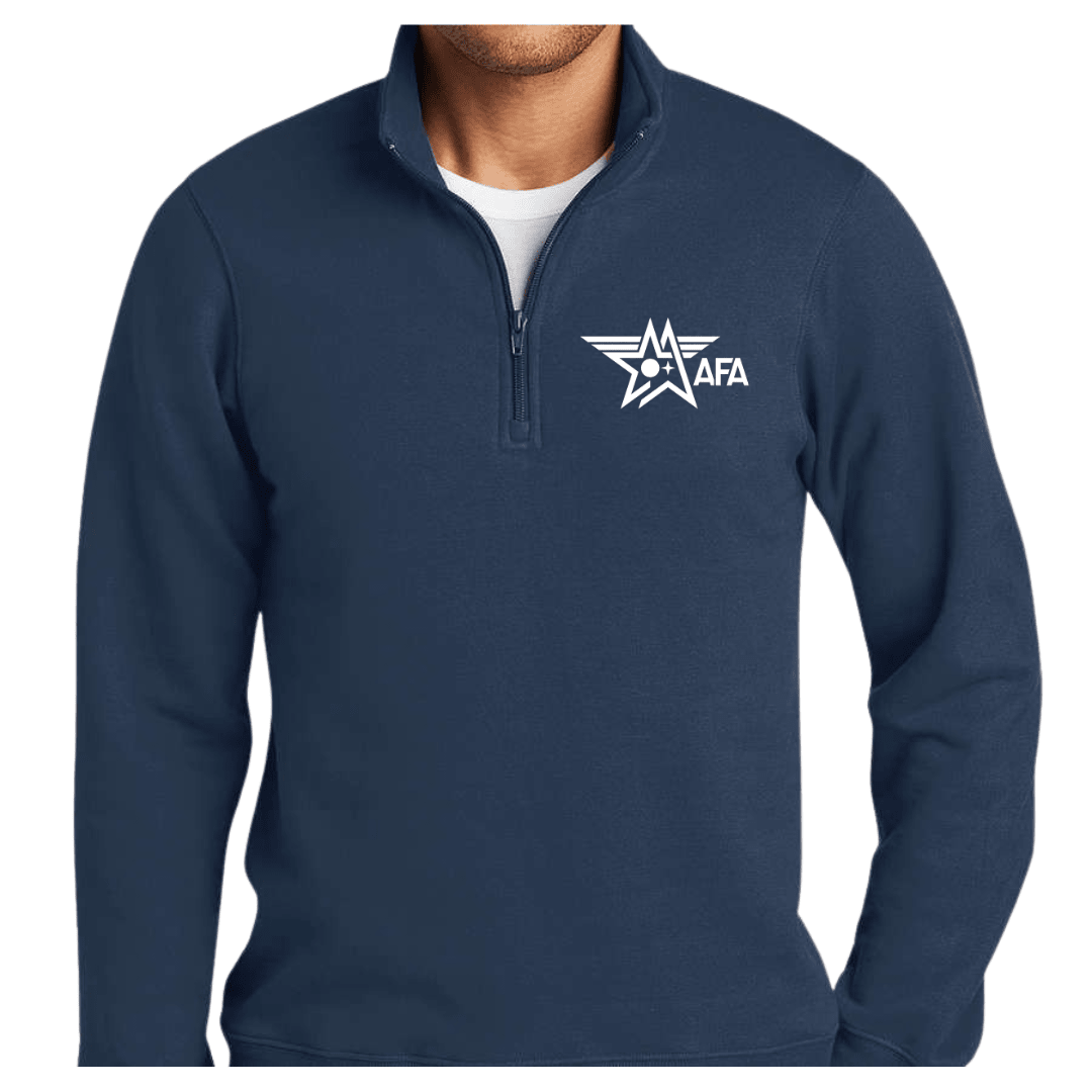 AFA Embroidered 1/4 Zip Pullover Sweatshirt - ShopAFA