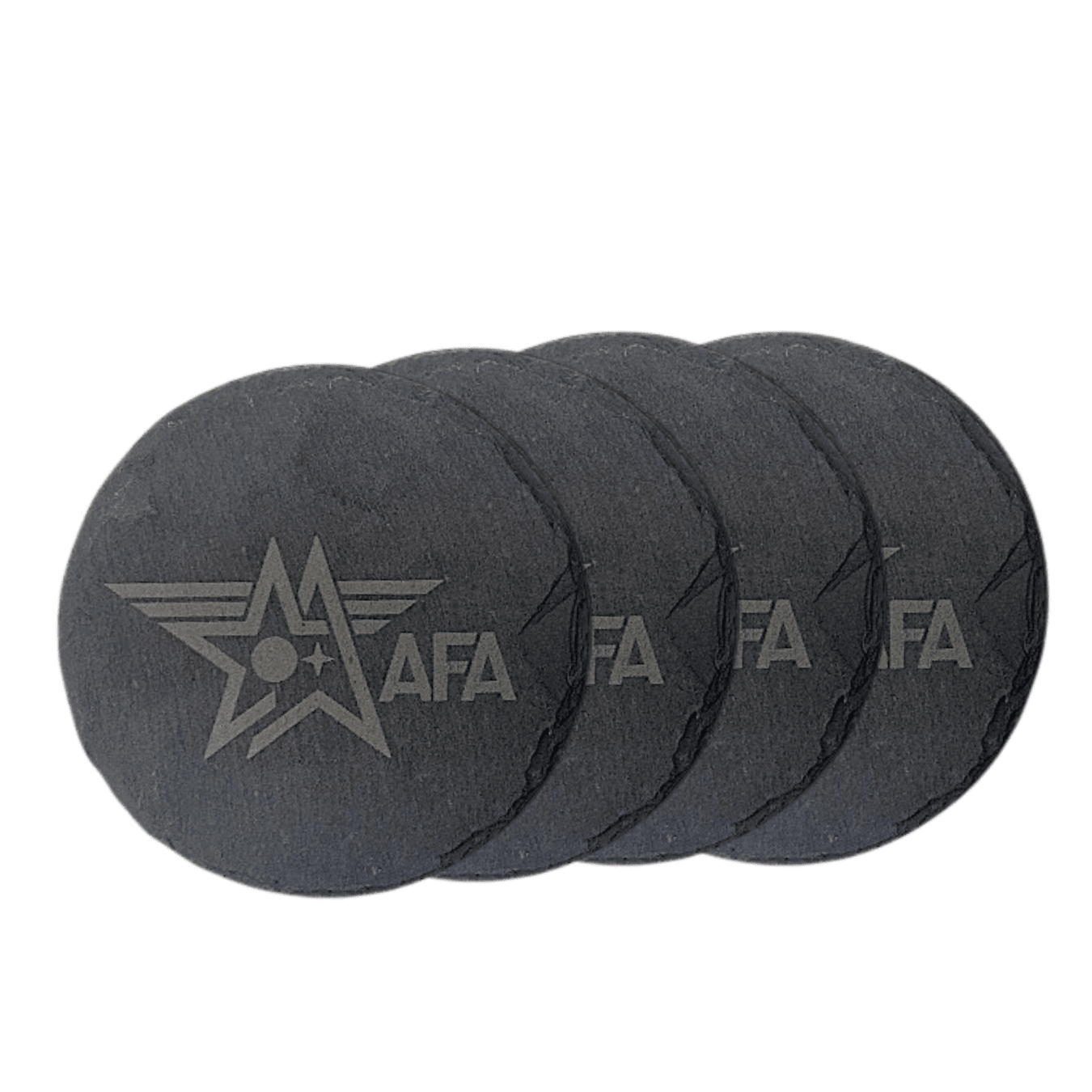 AFA laser engraved coasters