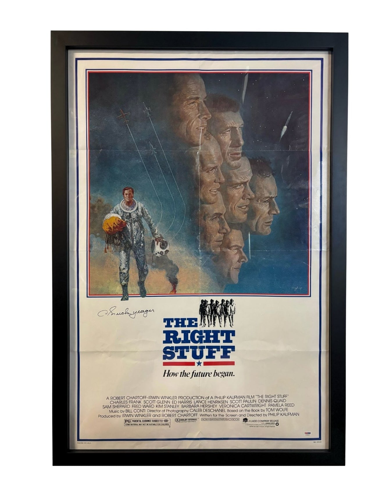 "The Right Stuff" Vintage Movie Poster, Signed by Chuck Yeager, 1983