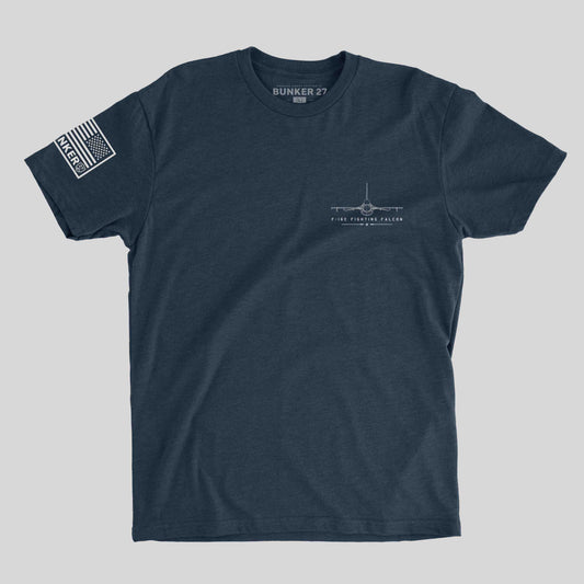 F-16 Blueprint T-Shirt