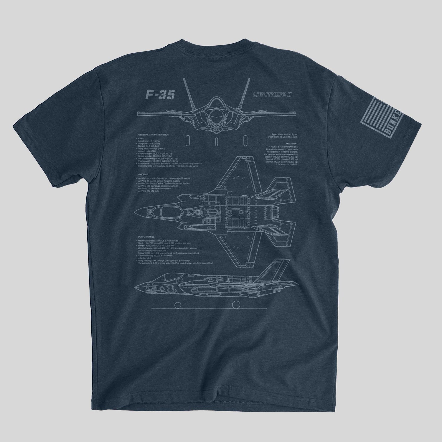 F-35A Blueprint T-Shirt - ShopAFA
