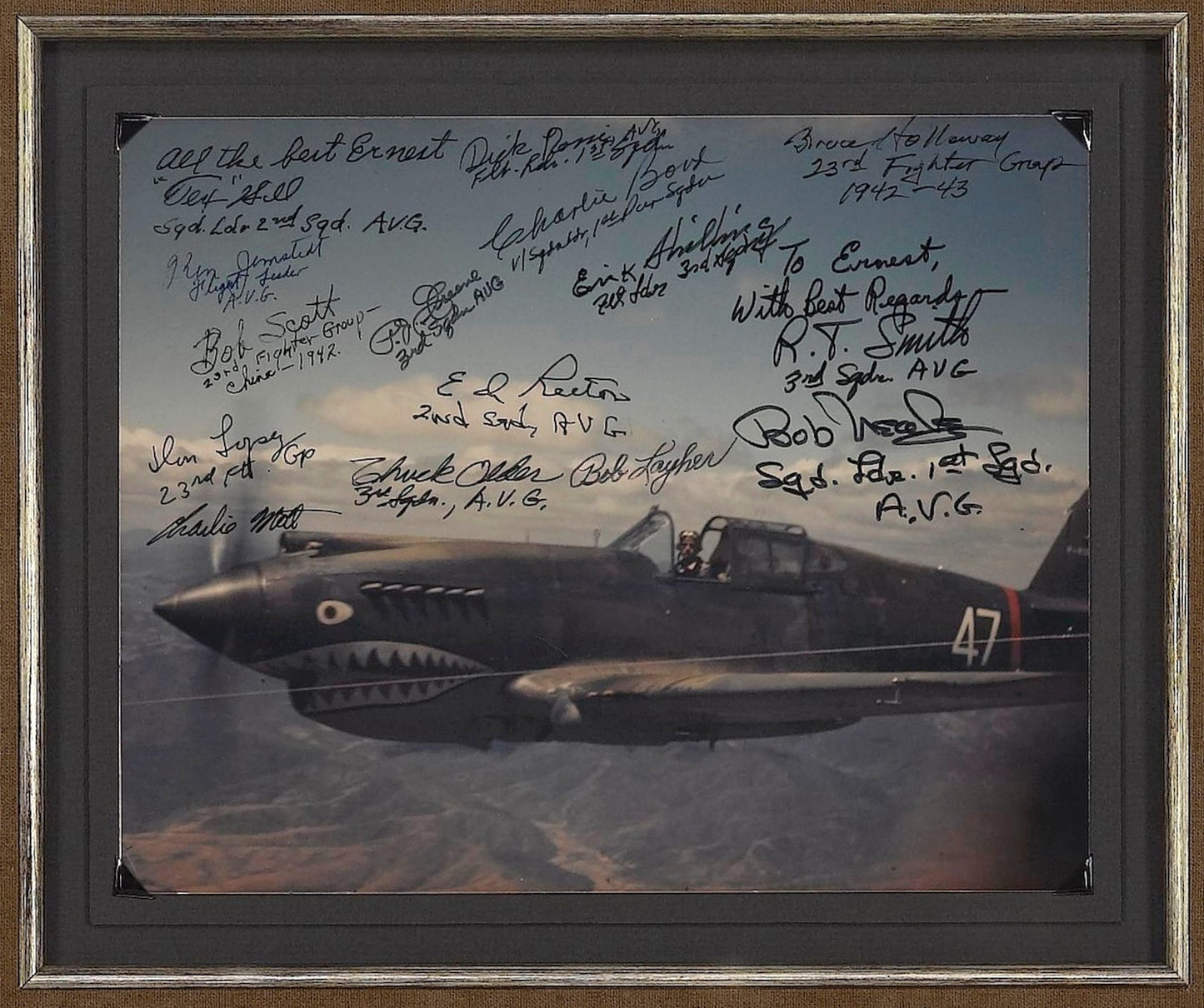 Flying Tigers Pilots' Signatures Collage