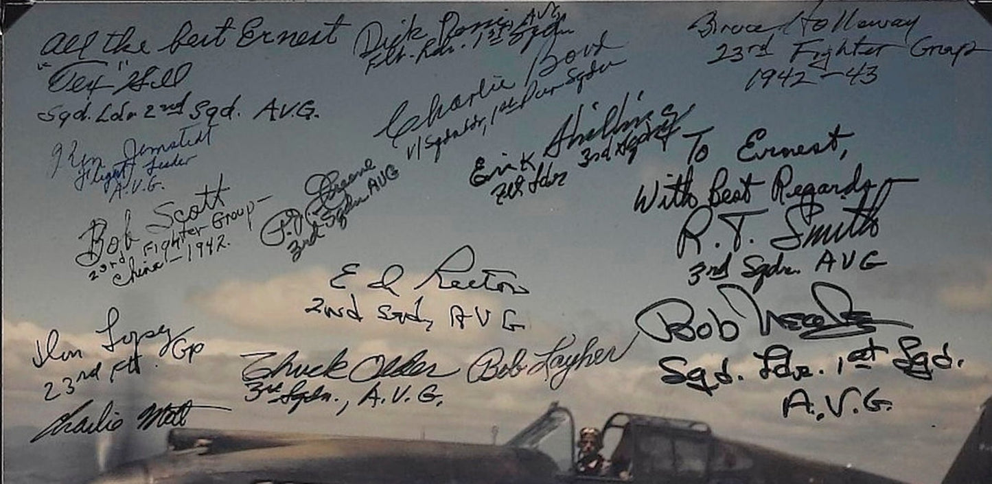 Flying Tigers Pilots' Signatures Collage