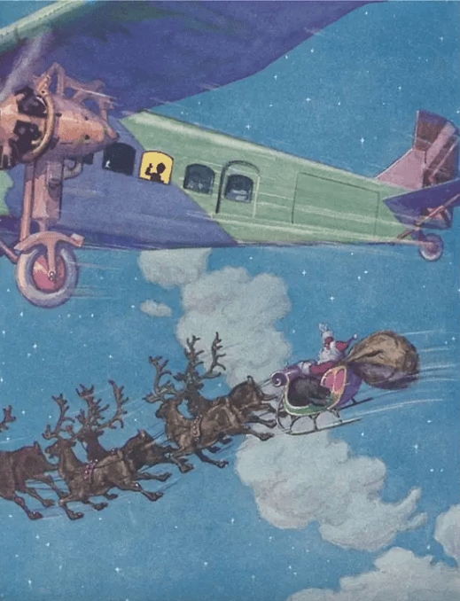 Flying with Santa's Sleigh Holiday Cards, Set of 8 - ShopAFA
