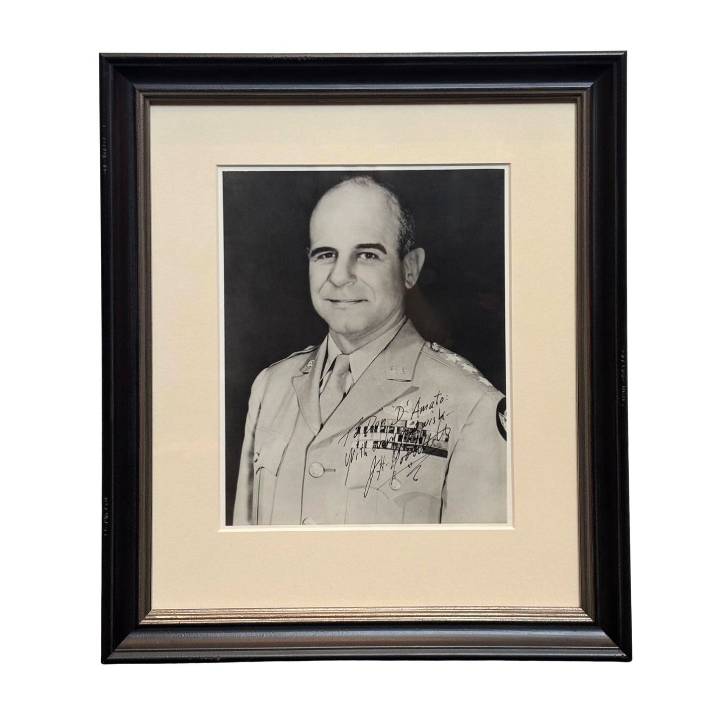 General James Doolittle Signed and Inscribed Photograph, to Don D'Amato