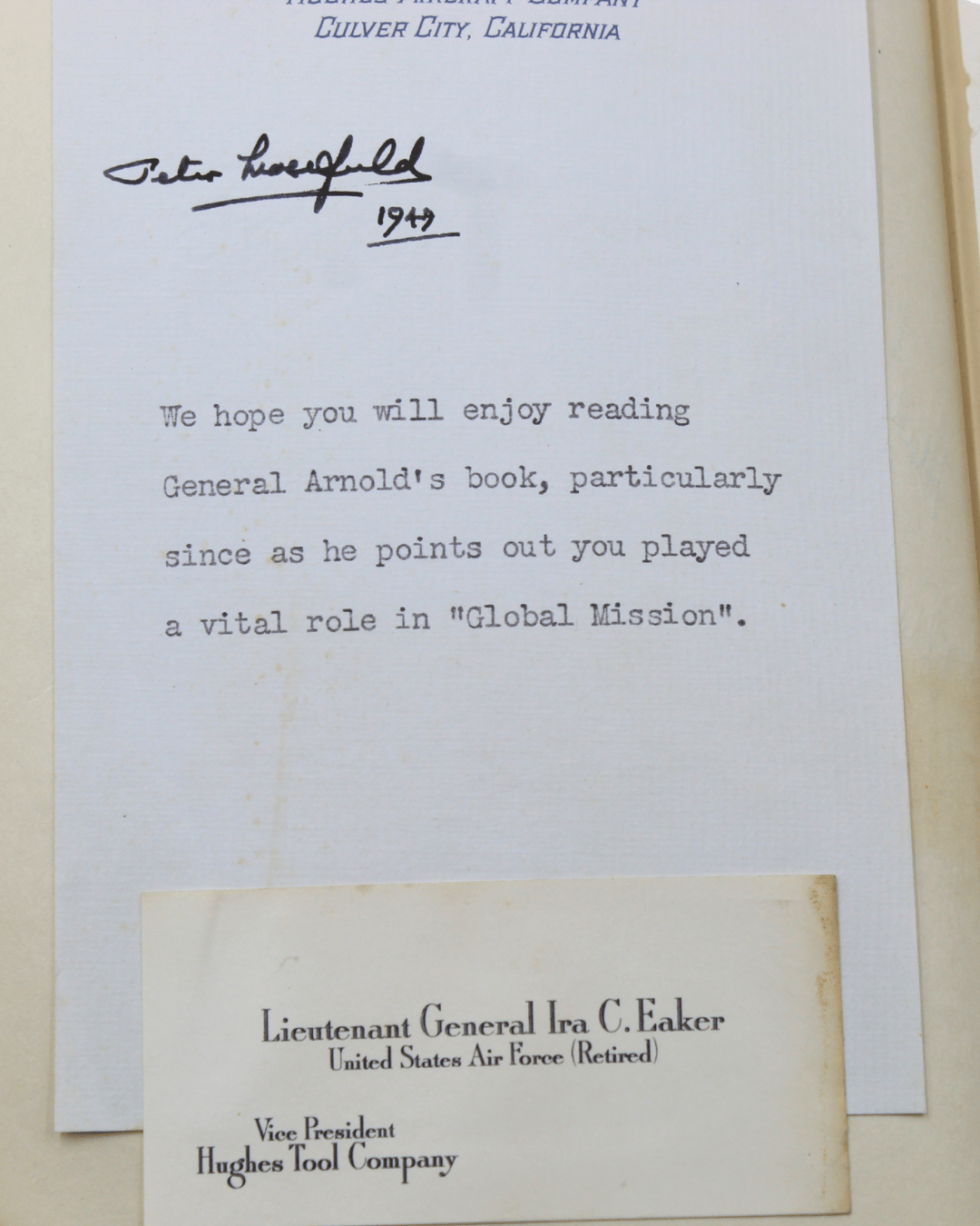 Global Mission by H. H. Arnold, Signed and Inscribed by Arnold, First Edition, 1948