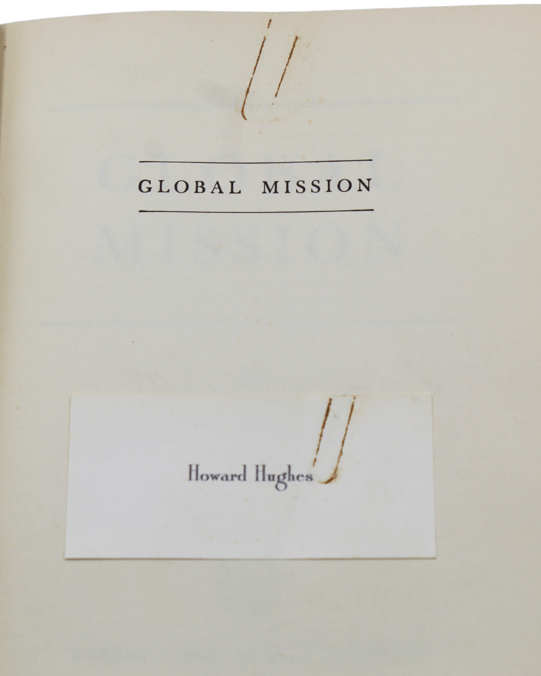 Global Mission by H. H. Arnold, Signed and Inscribed by Arnold, First Edition, 1948