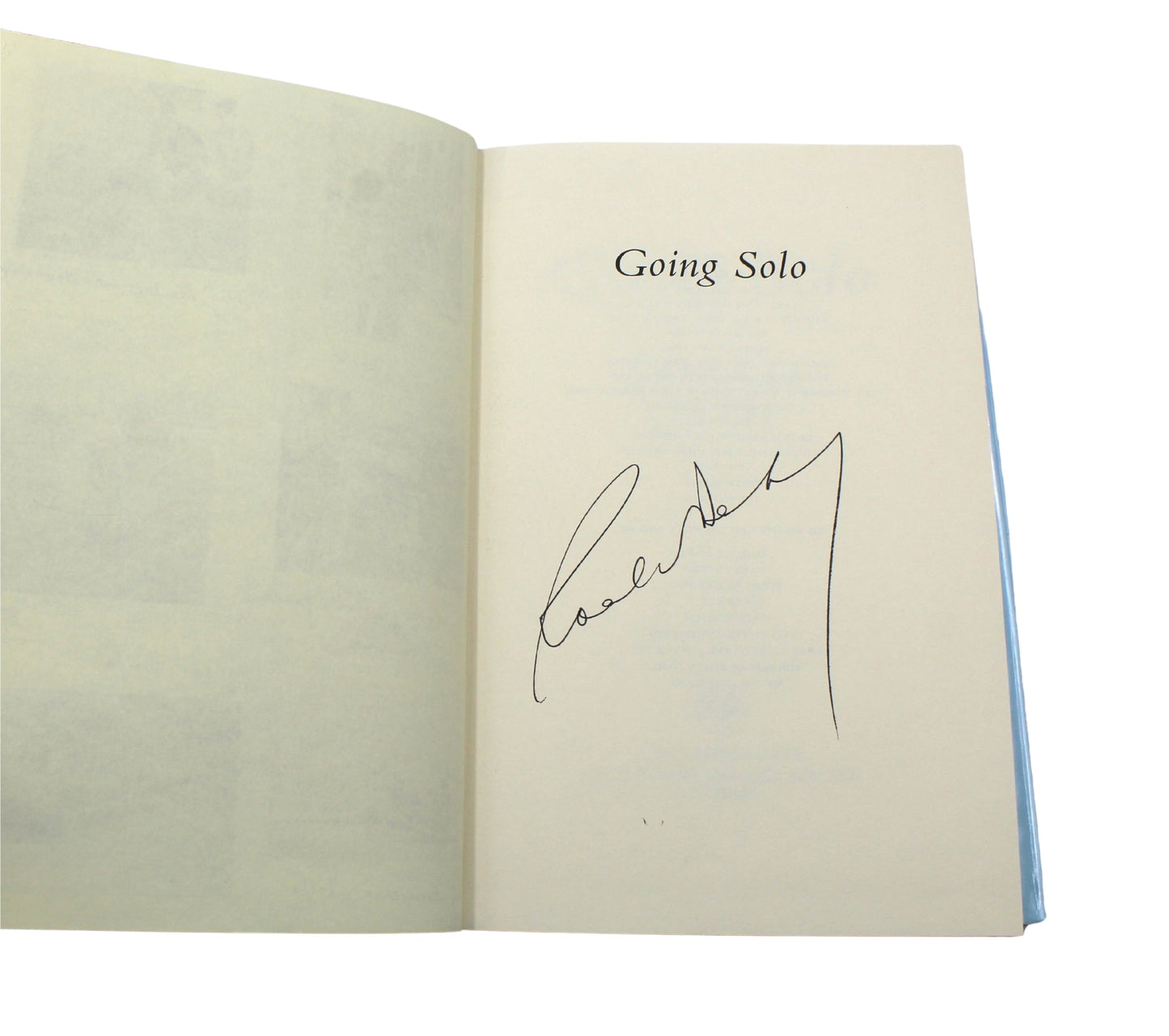 Going Solo, Signed by Roald Dahl, First Edition in Original Dust Jacket, 1986