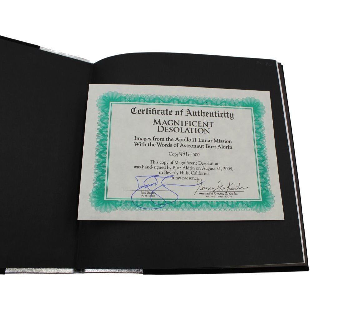 Magnificent Desolation: Images from the Apollo 11 Lunar Mission, Signed by Buzz Aldrin, First Edition, #148/500, 2009