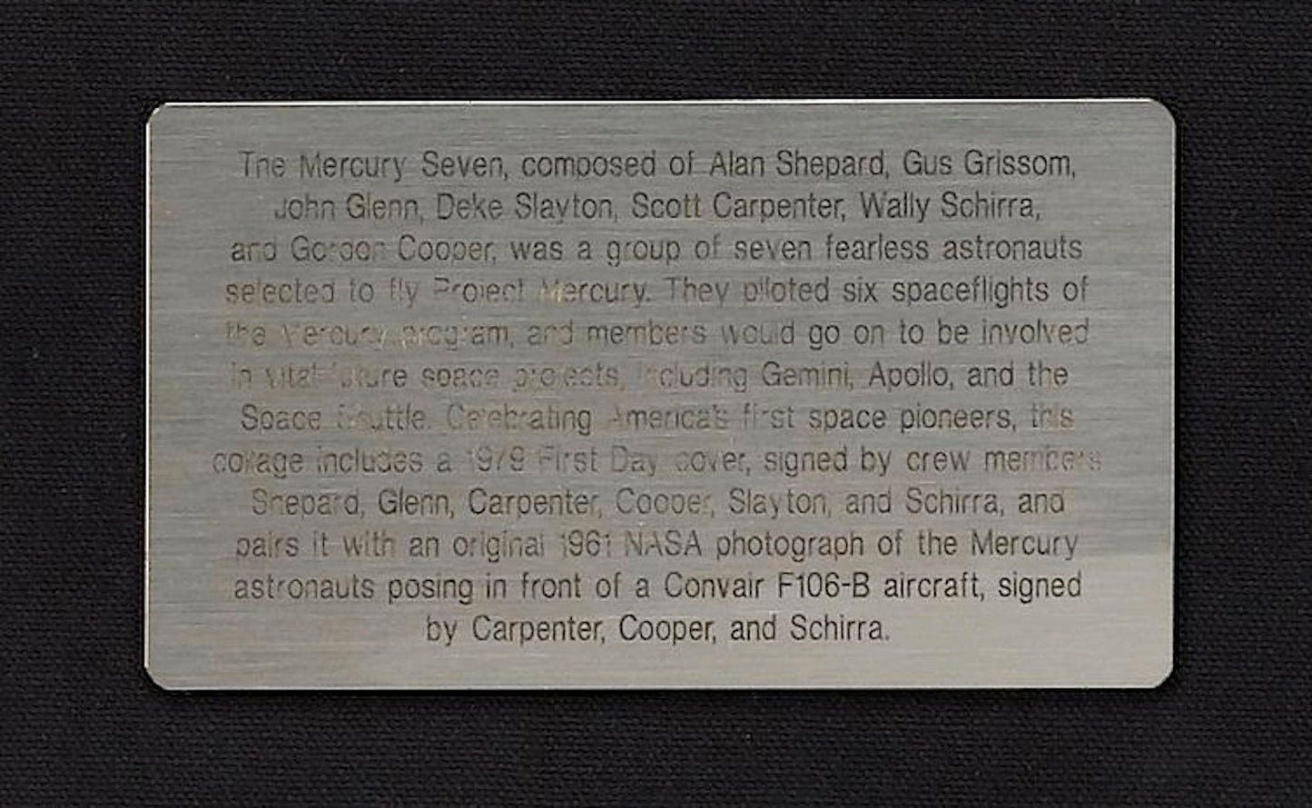 Mercury Seven Signature Collage