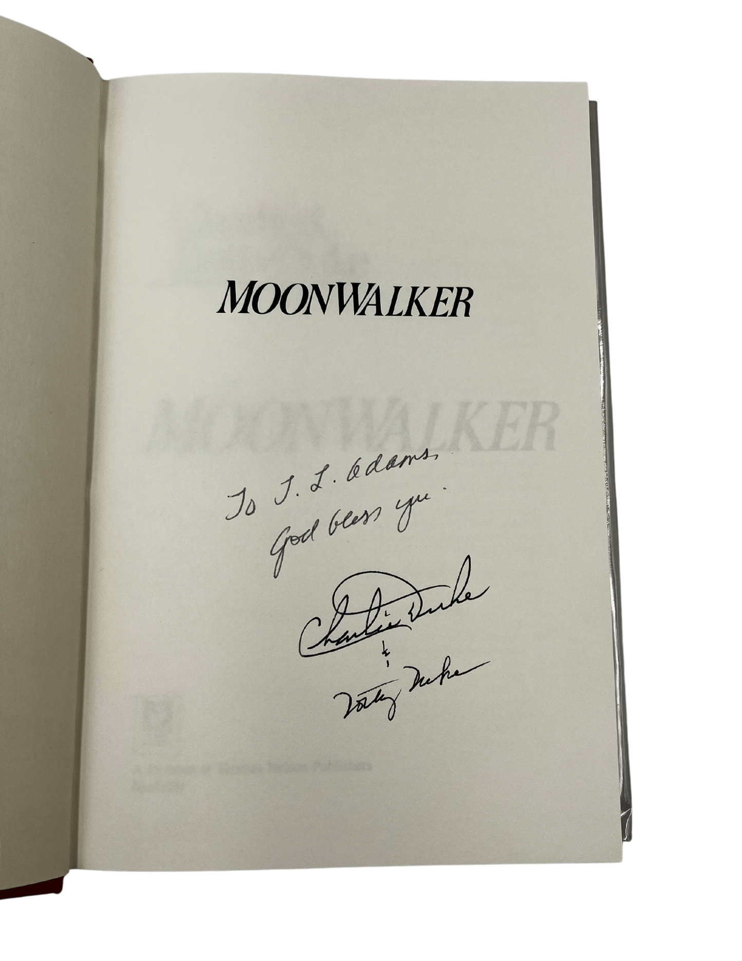 Moonwalker, Signed by Charlie and Dotty Duke, First Edition, 1990