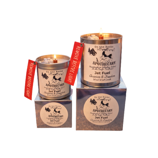 "Jet Fuel" Wood Wick Candle