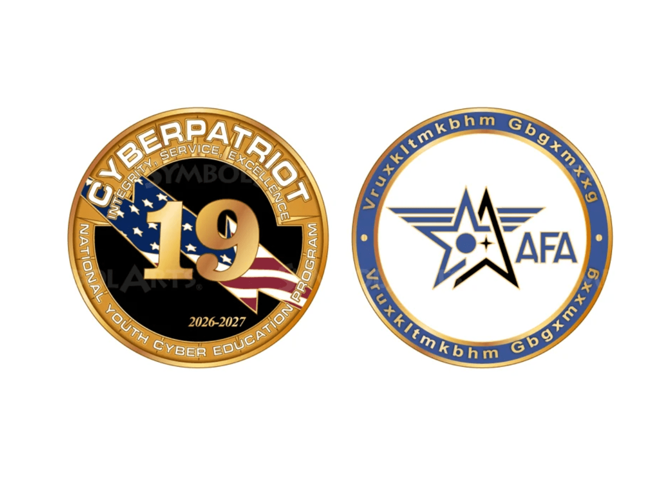PRE-ORDER: CyberPatriot 19 Challenge Coin - ShopAFA