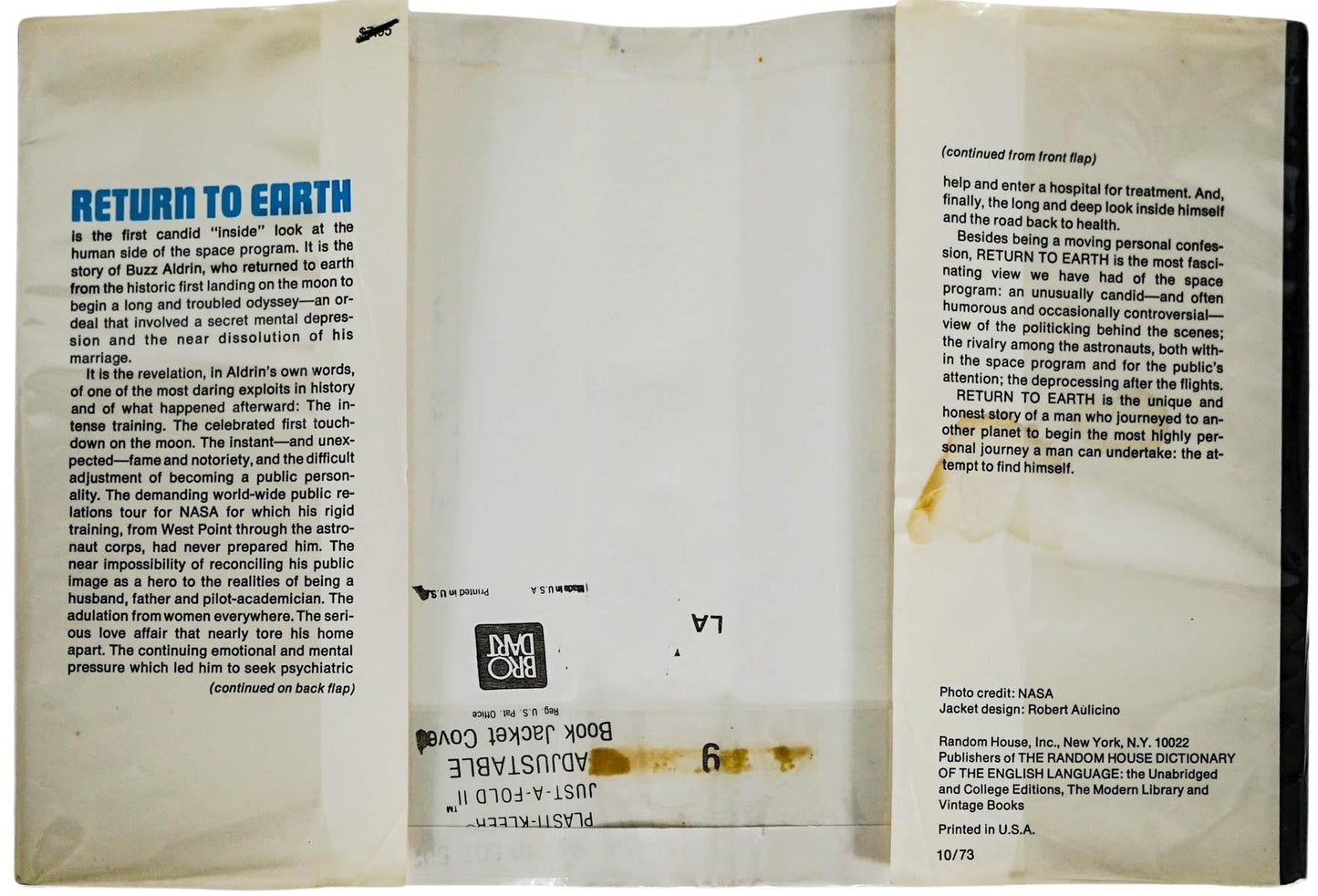 Return to Earth, Signed and Inscribed by Edwin "Buzz" Aldrin, First Edition in Original Dust Jacket, 1973