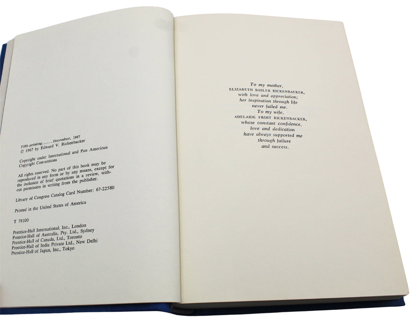 Rickenbacker: An Autobiography, Signed by Eddie Rickenbacker, First Edition, Fifth Printing, 1967