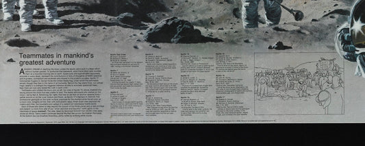 "Teammates in Mankind's Greatest Adventure" Apollo Crew Poster by National Geographic, Signed by Gene Cernan, Dave Scott, Ron Evans, and Tom Stafford, 1973