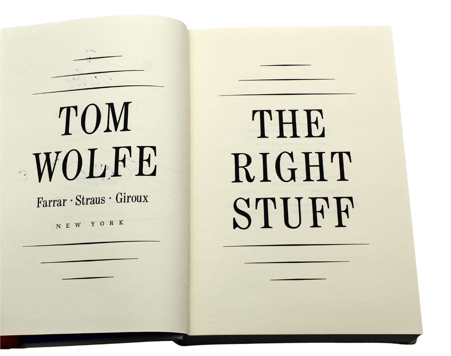 The Right Stuff, Signed by Tom Wolfe, First Edition in Original Dust Jacket, 1979