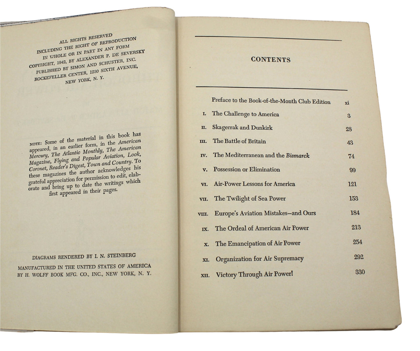 Victory Through Air Power By Major Alexander P. De Seversky, Signed and Inscribed, in Original Dust Jacket, 1942