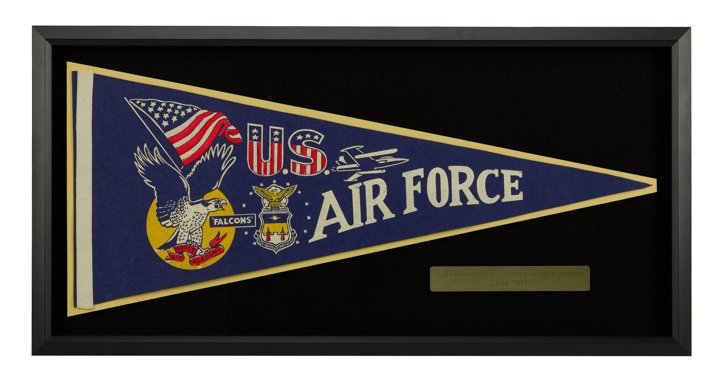 Vintage Air Force Academy Falcons Pennant, Circa 1950s