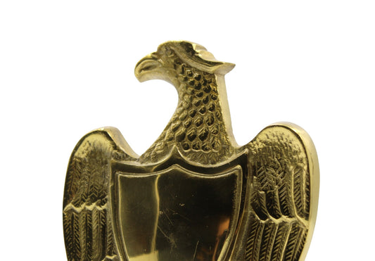 Vintage Brass Eagle with Shield Bookends