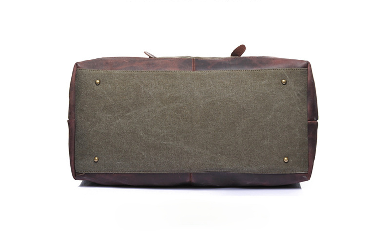 Canvas Leather Travel Duffle Bag