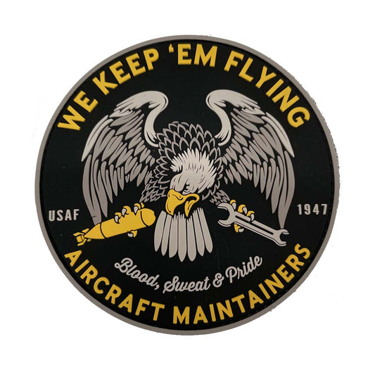Aircraft Maintainer 4" PVC Patch - We Keep 'Em Flying