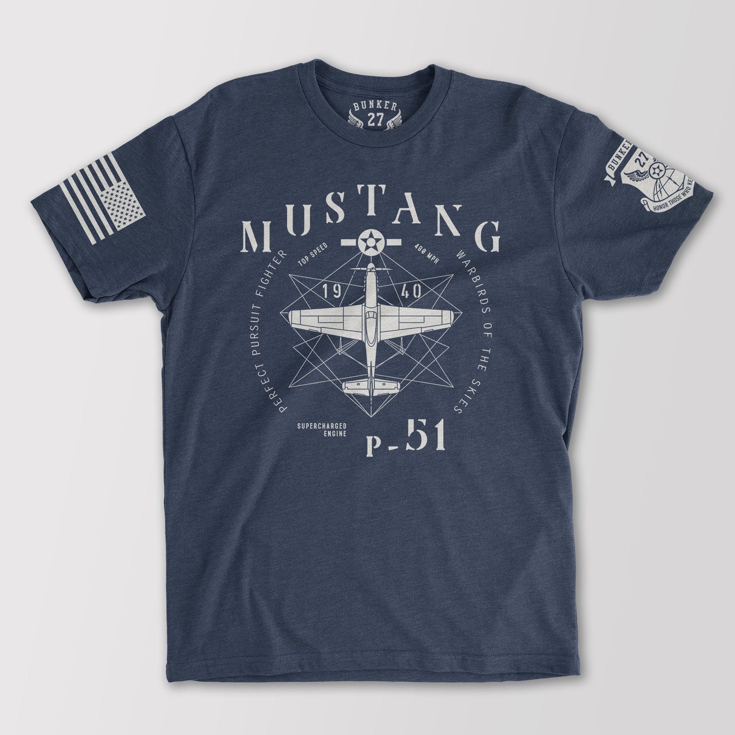 P-51 Mustang - Warbirds of the Skies T-Shirt