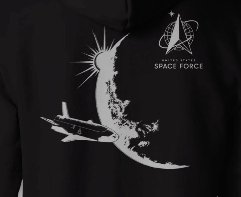 Boeing X-37 Orbital Test Vehicle and Space Force logo