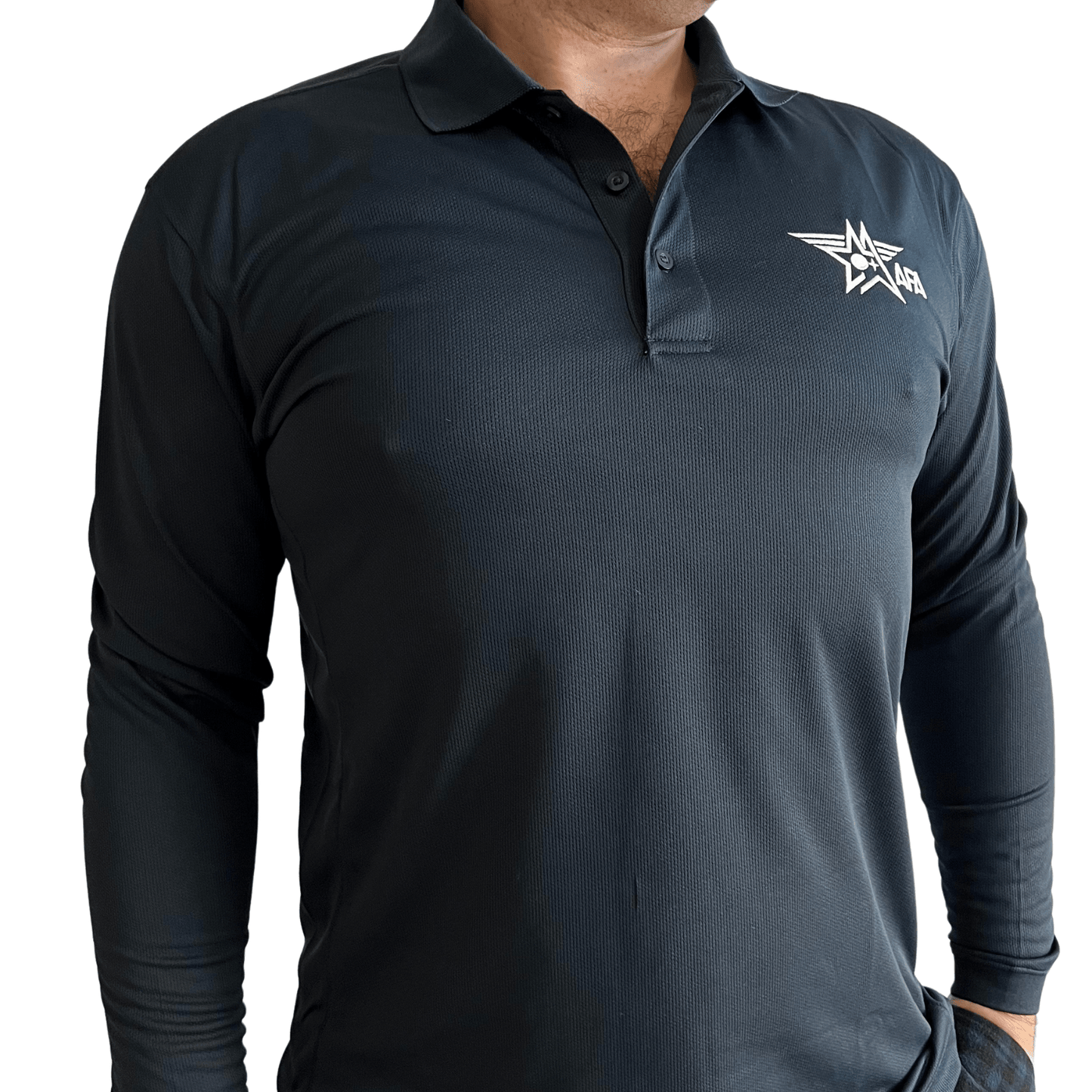 AFA Long Sleeve Polo front